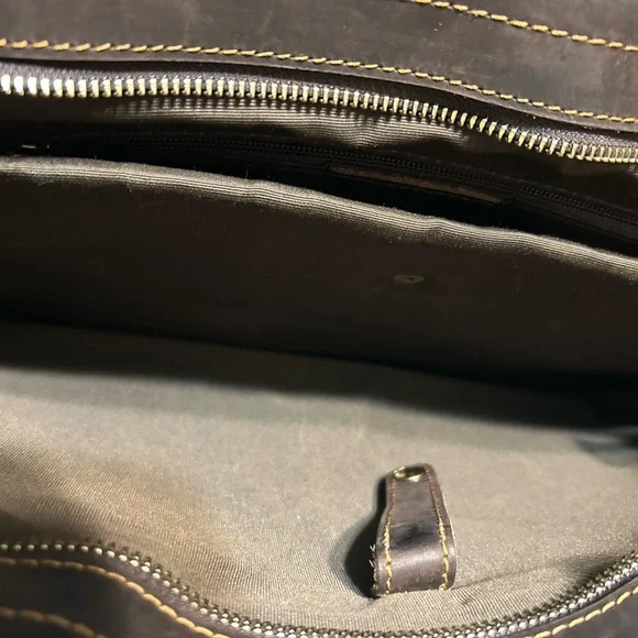 Rowan Full Grain Water Buffalo Leather Briefcase for Men - Picture 15 of 16